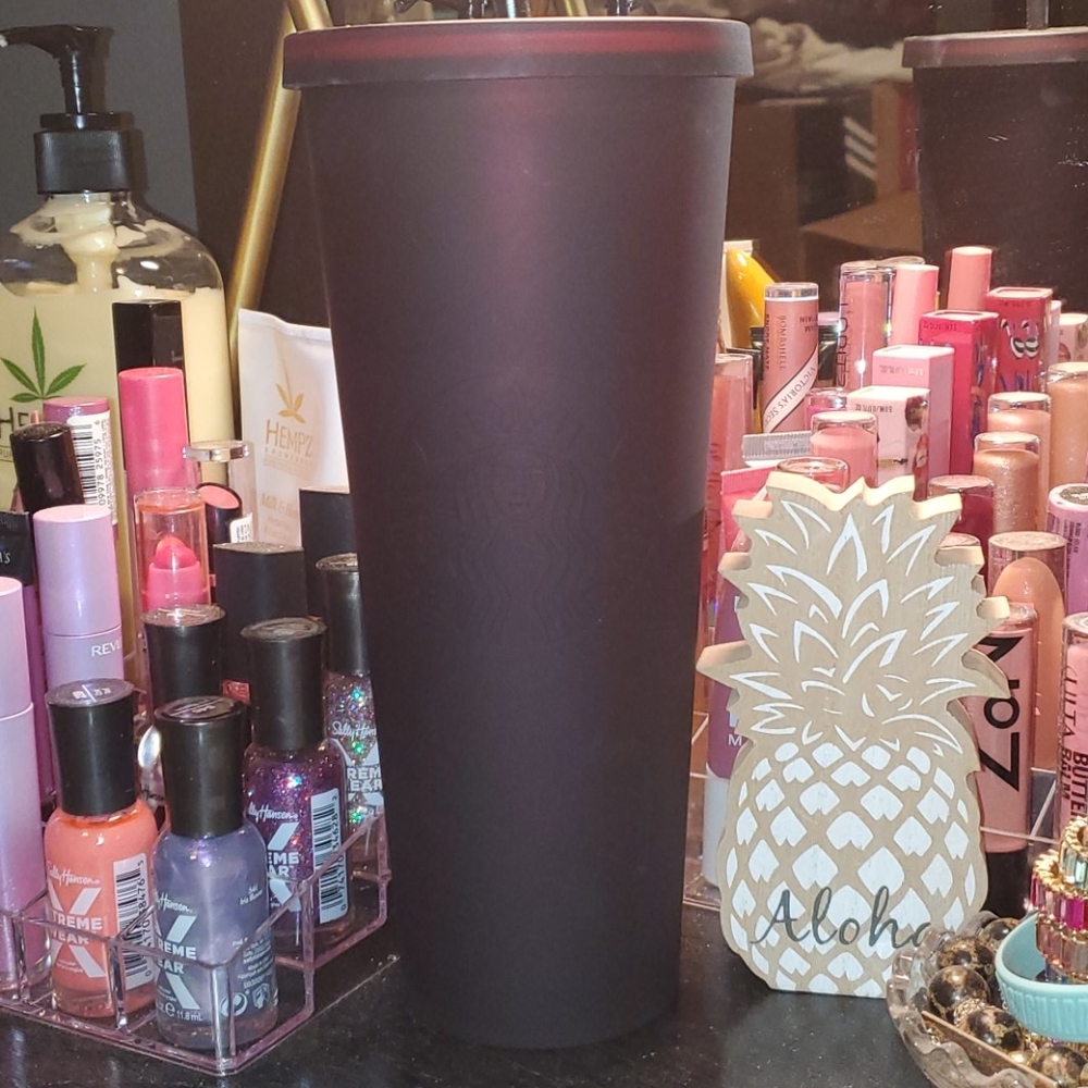 SOLD - NWT HTF Rare Black Maroon Tumbler